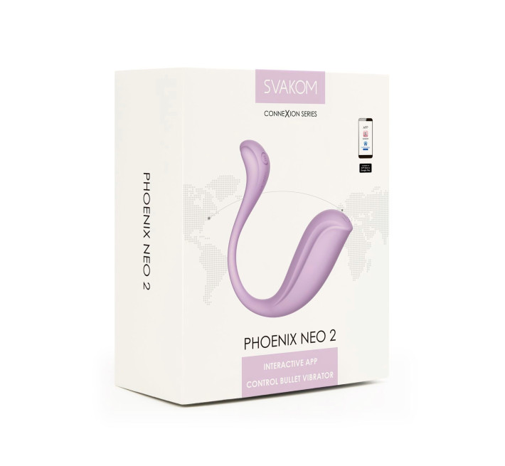 Інтерактивне віброяйце Svakom Phoenix Neo 2 Pastel Lilac, оновлена модель