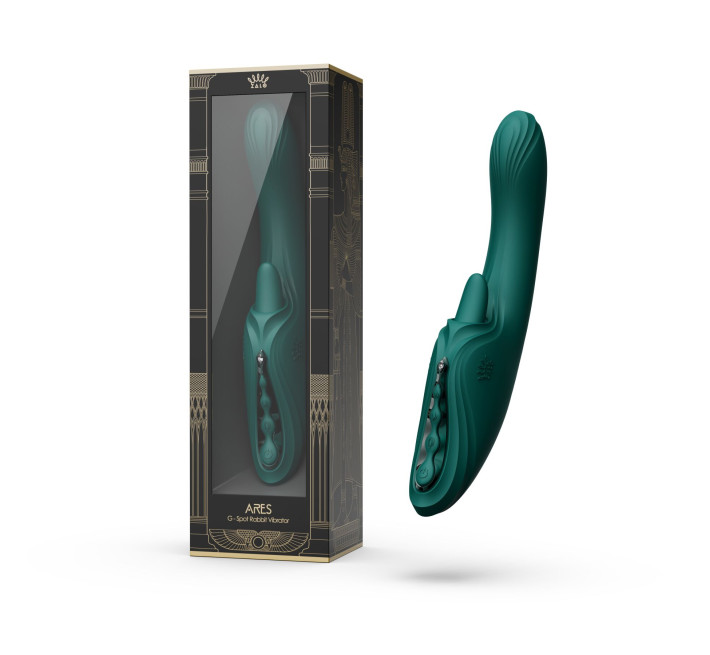 Вібратор-кролик Zalo Ares Turquoise Green