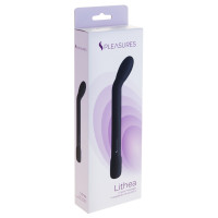 Тонкий вибратор для точки GS Pleasures Lithea Black, 7 режимов