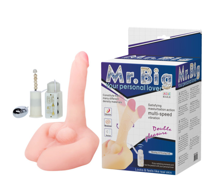 Вибратор LyBaile Mr.Big Vibrating & Rotating Cock Flesh