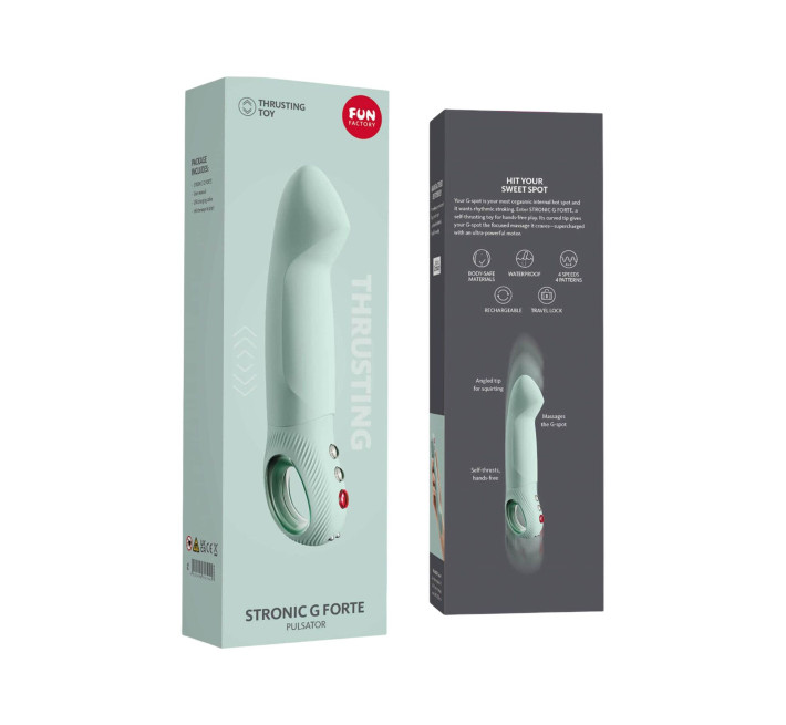 Пульсатор для точки G Fun Factory STRONIC G FORTE sage green, 8 режимов, супермощный
