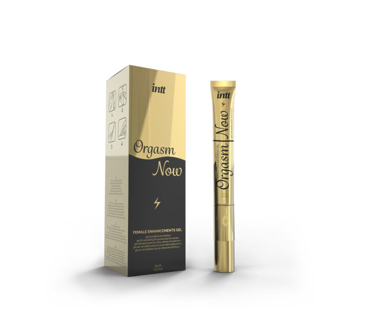 Збудливий гель-вібратор для клітора в тубі з вібруючим кінчиком 2-в-1: Intt Orgasm Now 15 мл
