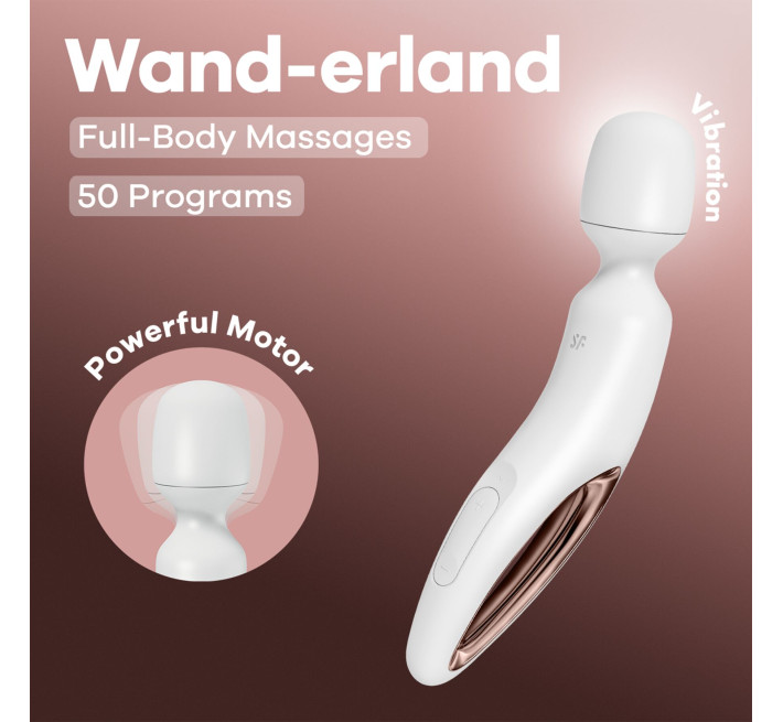 Вібромасажер Satisfyer Wand-erland (White/Rosegold)