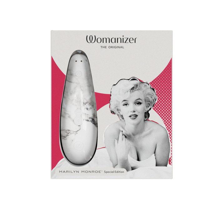 Вакуумний стимулятор клітора Womanizer Marilyn Monroe White Marble