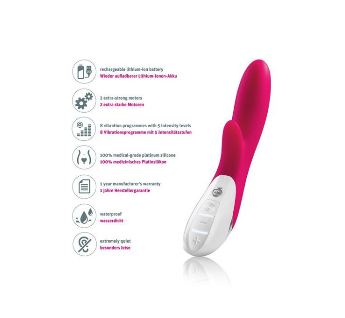 Вибратор-кролик Mystim Danny Divido Фуксия