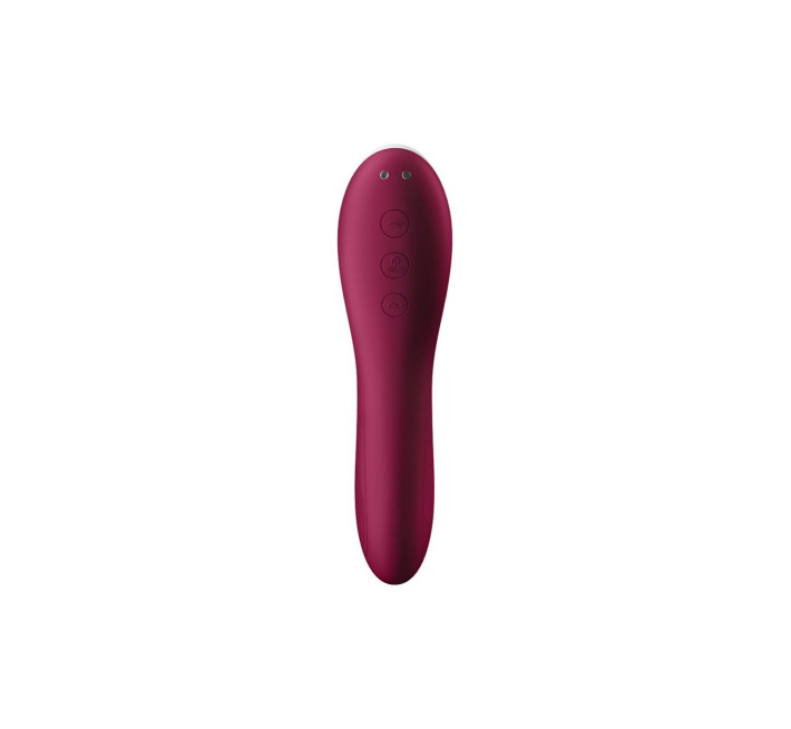 Вакуумний стимулятор із вібрацією Satisfyer Dual Crush Wine Red