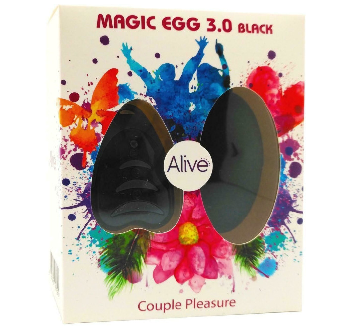Виброяйцо Alive Magic Egg 3.0 Black с пультом ДУ, на батарейках