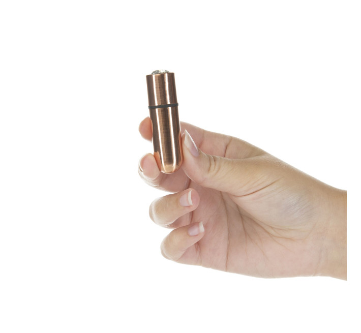 Віброкуля PowerBullet First-Class Bullet 2.5″ з Key Chain Pouch, Rose Gold, 9 режимів вібрації