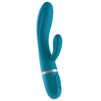 Вібратор-кролик Liebe Bend It Plus Ocean Blue, гнучкий, 2 мотори, 10 режимів