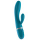 Вібратор-кролик Liebe Bend It Plus Ocean Blue, гнучкий, 2 мотори, 10 режимів