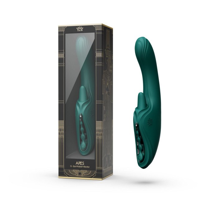 Вібратор-кролик Zalo Ares Turquoise Green