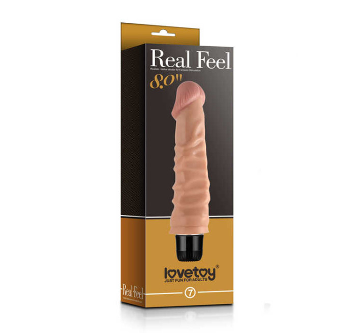 Реалістичний вібратор LoveToy Reel Feel Vibrator 8,0 Тілесний