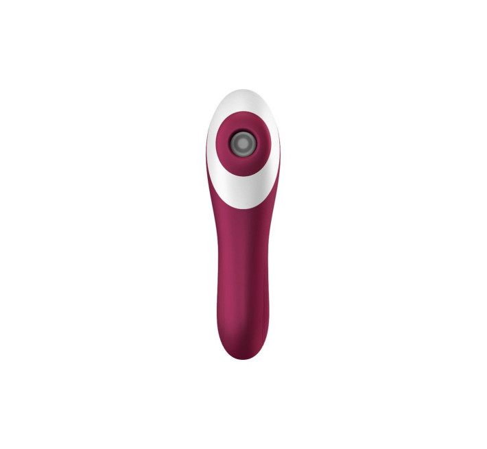 Вакуумний стимулятор із вібрацією Satisfyer Dual Crush Wine Red
