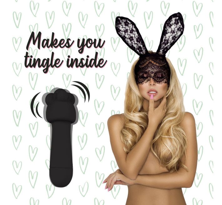 Міні-вібратор FeelzToys Mister Bunny з двома насадками Чорний