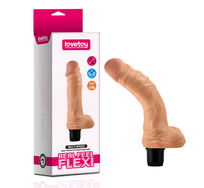 Реалістичний вібратор LoveToy Reel Feel Flexi Vibrator 9 Тілесний