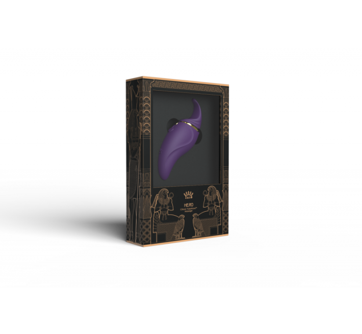 Клиторальный вибромассажер с язычком и вибрацией Zalo Hero Фиолетовый