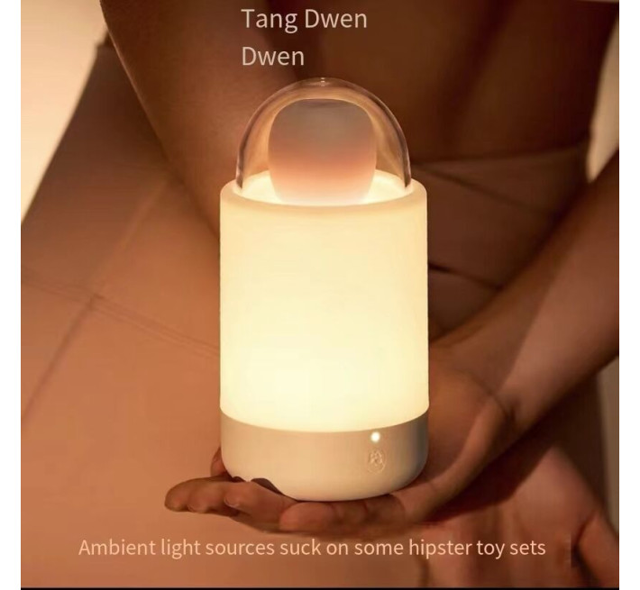 Вакуумный стимулятор с вибрацией «конфета на палочке» KISTOY Bling Pop, зарядный кейс-ночник