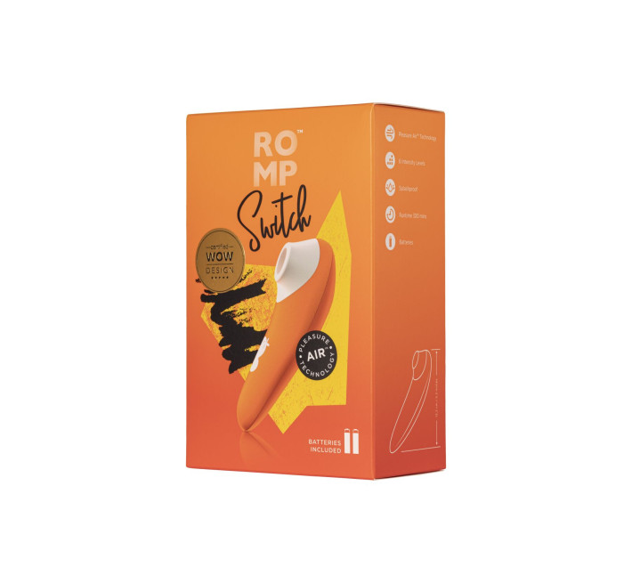 Недорогой вакуумный стимулятор Romp Switch, на батарейках, 6 интенсивностей, 5 часов работы