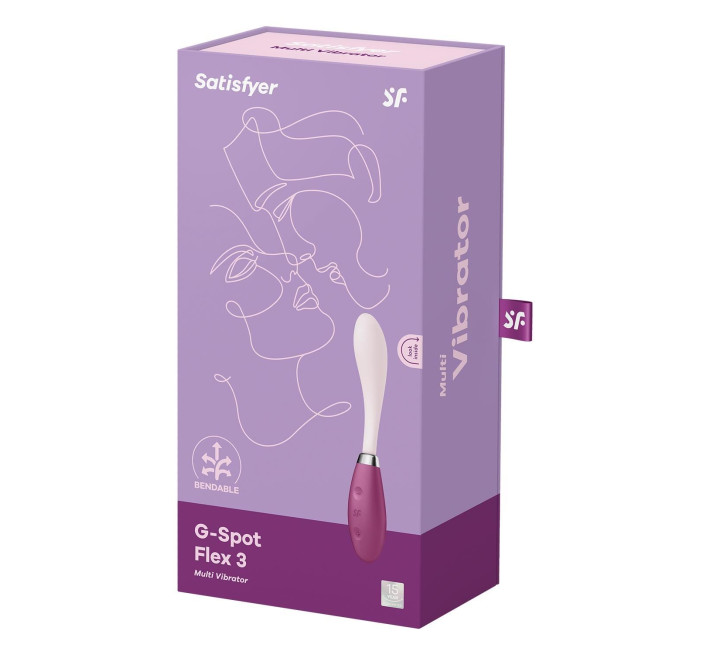 Вібратор Satisfyer G-Spot Flex 3 Red, гнучкий стовбур із фіксацією положення