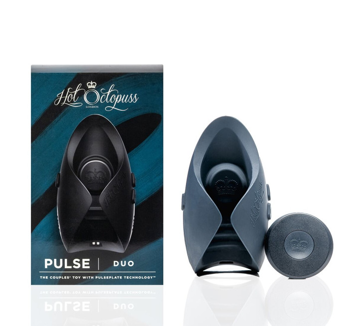 Игрушка для пар Hot Octopuss PULSE DUO, пульсация+вибрация, использование без рук, пульт ДУ