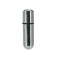 Виброшар PowerBullet First-Class Bullet 2.5″ с Key Chain Pouch, Silver, 9 режимов вибрации