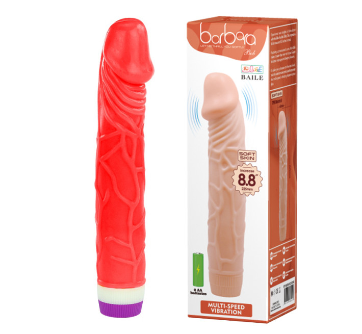Вибратор LyBaile Barbara Bob Red, 22,5 см