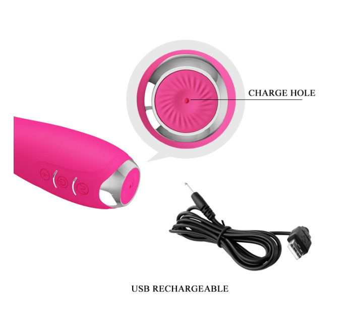 Стимулятор G-точки с электростимуляцией Pretty Love Hector Розовый