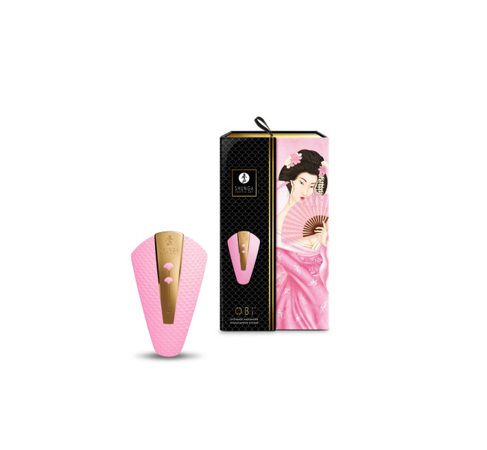 Кліторальний вібратор Shunga Obi Light Pink