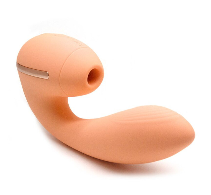 Вакуумный вибратор KISTOY Tina Mini Orange, вагинально-клиторальный