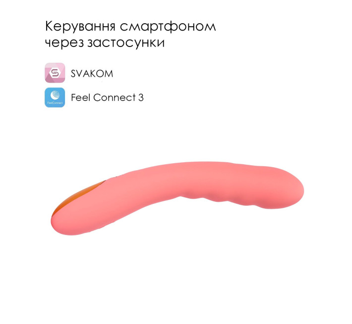 Смарт-вибратор с пульсацией Svakom Ava Neo Peach Pink, 15 режимов работы, водонепроницаемый