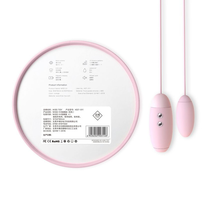 Вакуумный стимулятор с виброяйцом 2-в-1 KisToy Miss VV Розовый