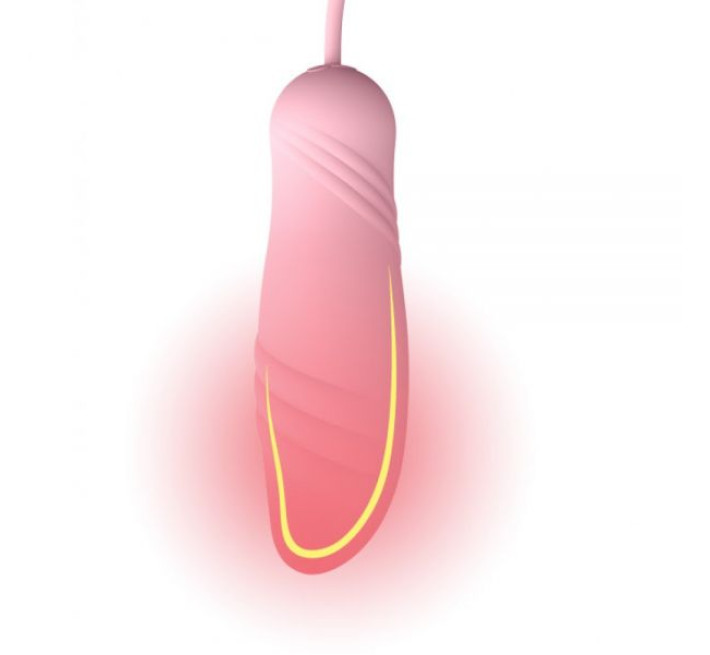 Виброяйцо-пульсатор с функцией нагрева Zalo Temptation Розовый