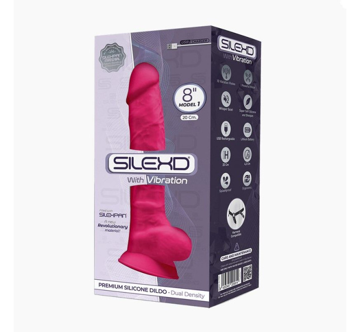 Фалоімітатор з вібрацією SilexD Vetus Vibro MODEL 1 Рожевий size 8in
