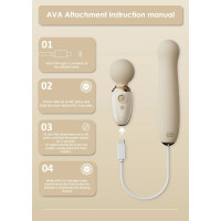 Пульсатор Zalo – AVA Attachment Ivory White для смарт-вібромасажера Zalo – AVA