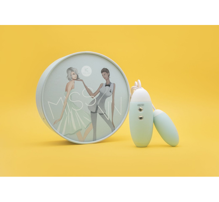 Вакуумный стимулятор с виброяйцом 2-в-1 KisToy Miss VV Голубой