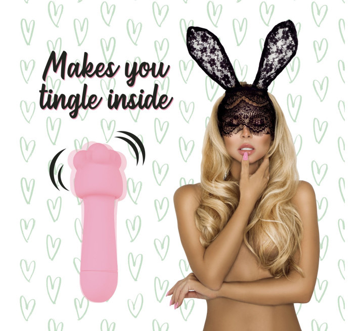 Міні-вібратор FeelzToys Mister Bunny з двома насадками Рожевий
