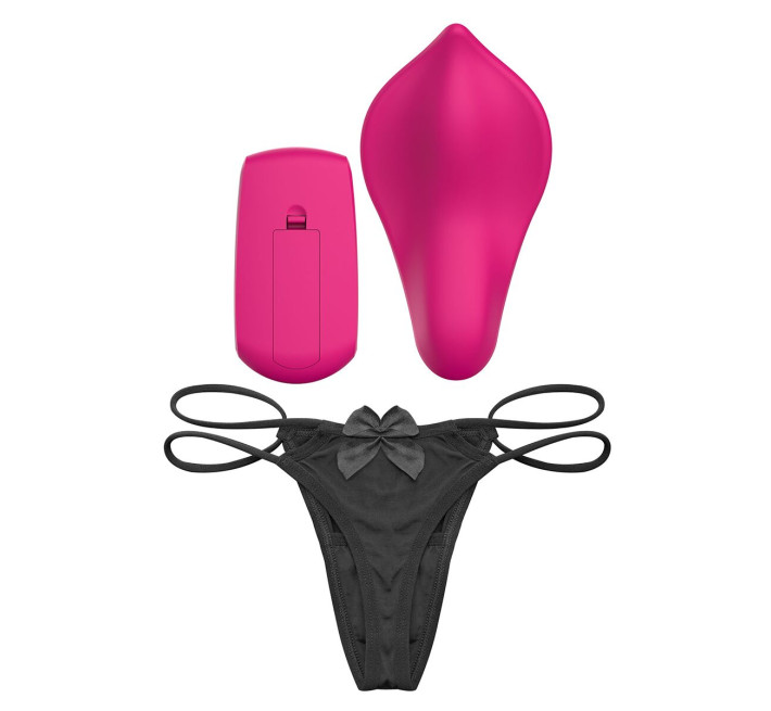Вібратор у трусики Liebe Panty Vibe Recargable Cerise, нагрів до 39 °C, пульт, трусики в комплекті