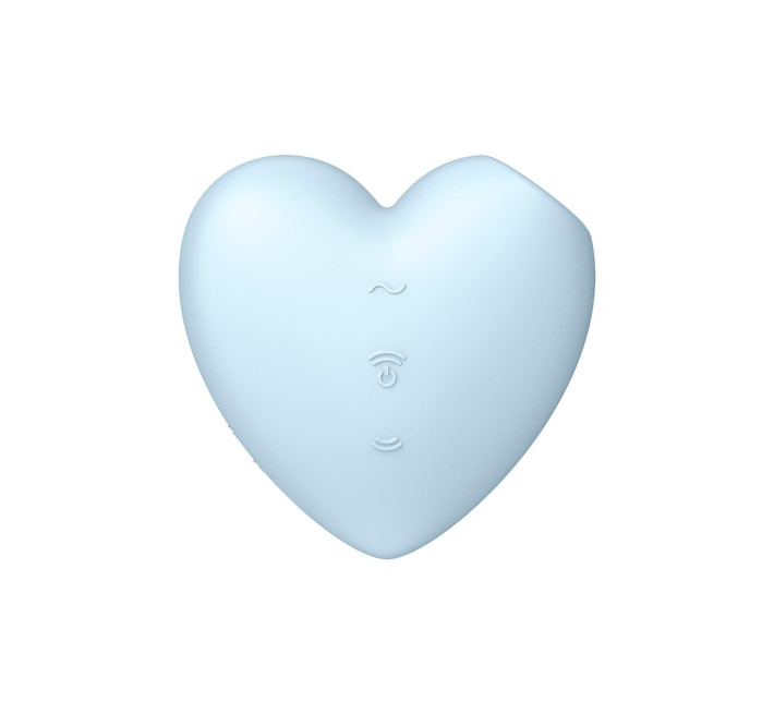 Вакуумный стимулятор-сердце с вибрацией Satisfyer Cutie Heart Blue