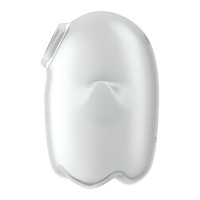 Вакуумний кліторальний стимулятор з вібрацією Satisfyer Glowing Ghost White, світиться в темряві