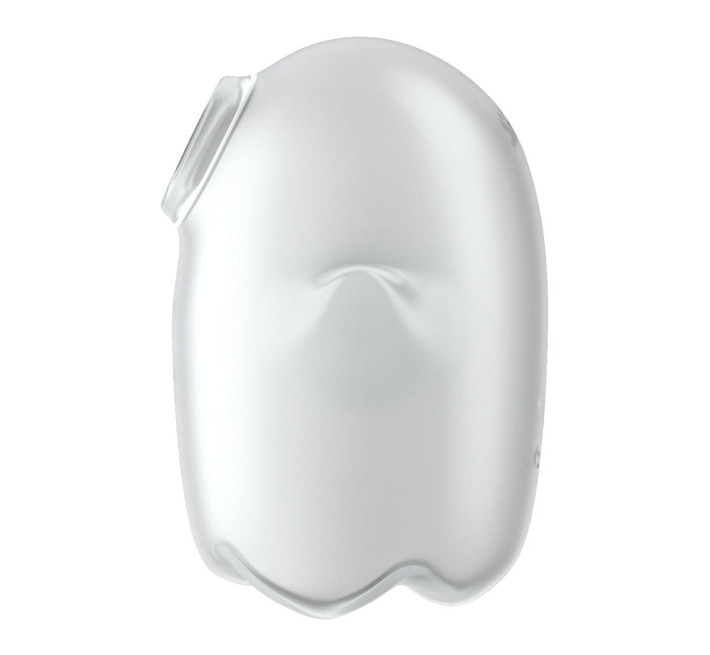 Вакуумний кліторальний стимулятор з вібрацією Satisfyer Glowing Ghost White, світиться в темряві