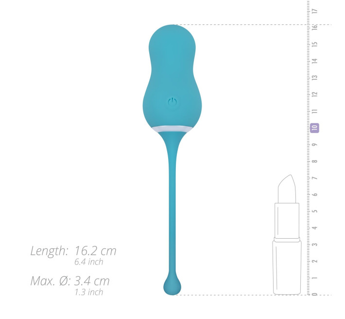 Вибрайте Cala Azul – Elena Vibrating Egg With Remote Control, 10 режимов, пульт ДУ