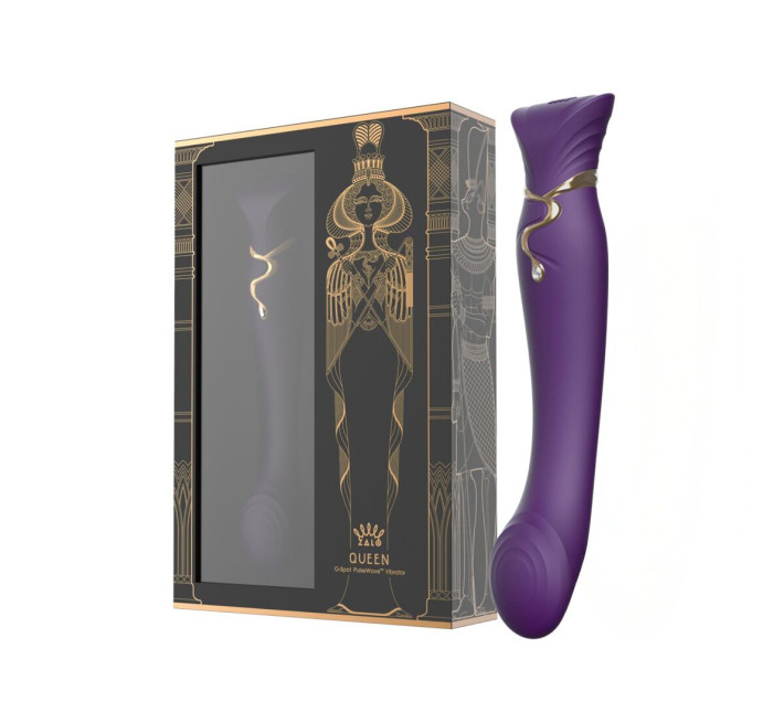 Смартвибратор Zalo — Queen Twilight Purple, пульсирующая жемчужина, кристалл Swarovski