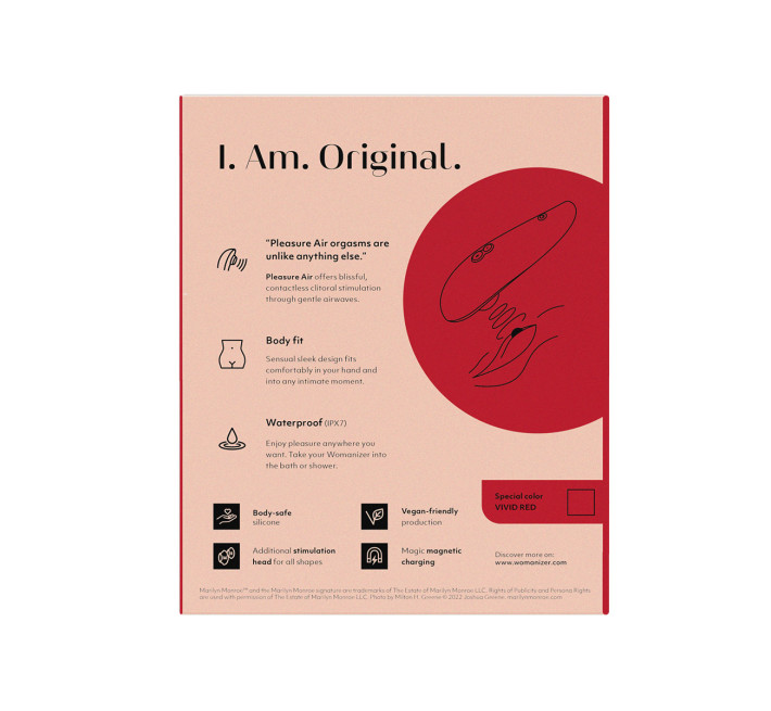 Вакуумный стимулятор клитора Womanizer Marilyn Monroe Vivid Red