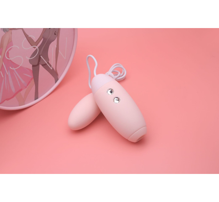 Вакуумный стимулятор с виброяйцом 2-в-1 KisToy Miss VV Розовый