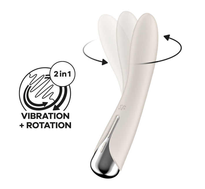 Вибратор точки G с вращением Satisfyer Spinning Vibe 1 Beige, 2 мотора