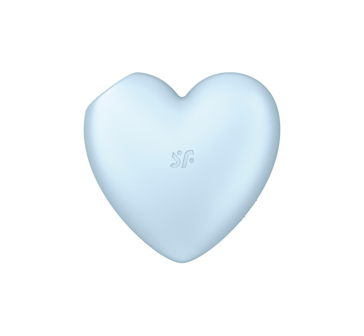 Вакуумный стимулятор-сердце с вибрацией Satisfyer Cutie Heart Blue
