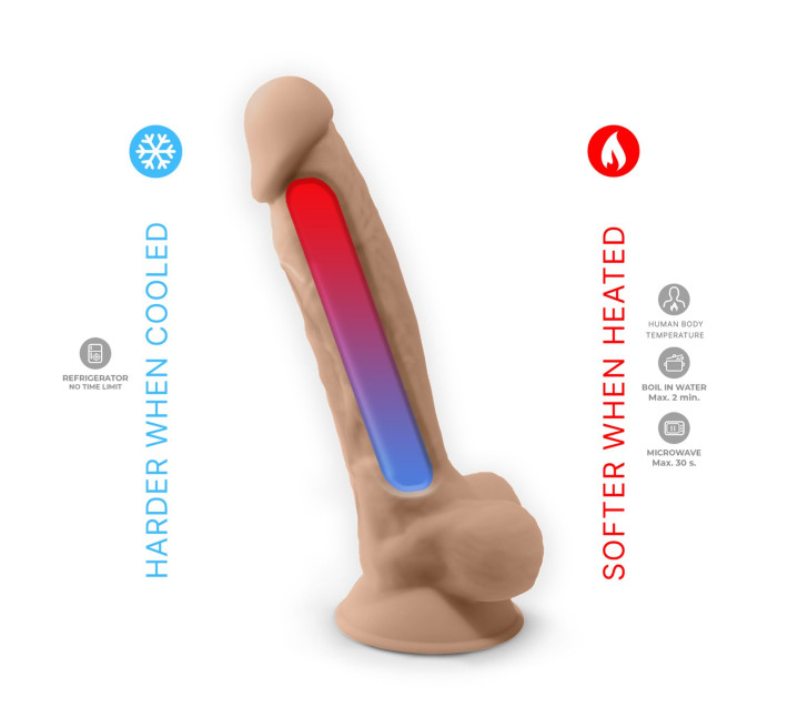 Фаллоимитатор с вибрацией SilexD Vetus Vibro Flesh (MODEL 1 size 8in) + LRS, двухслойный, диам. 4,2 см