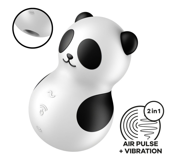 Вакуумний стимулятор з вібрацією Satisfyer Pocket Panda