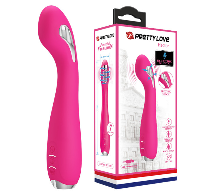 Стимулятор G-точки с электростимуляцией Pretty Love Hector Розовый