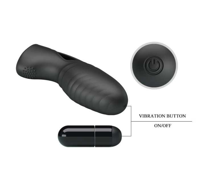Насадка на палець Pretty Love Alan Finger Vibrator Black